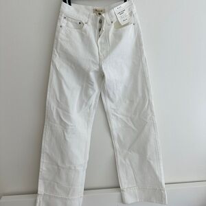 Madewell Low-Slung Baggy White Jeans